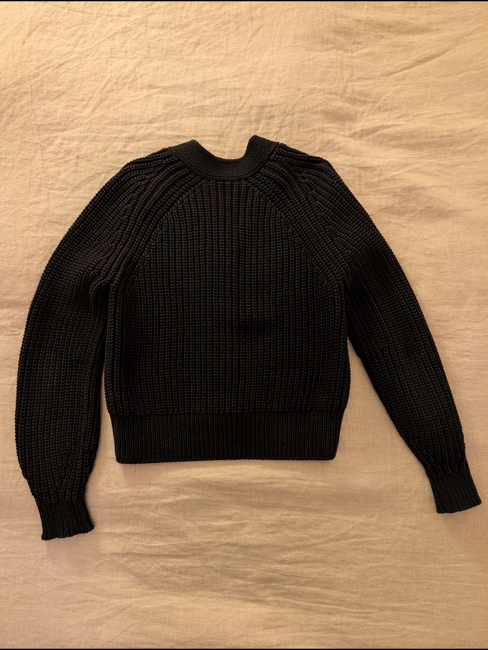 Everlane Black Chunky Knit Button Cardigan - Picture 3 of 3